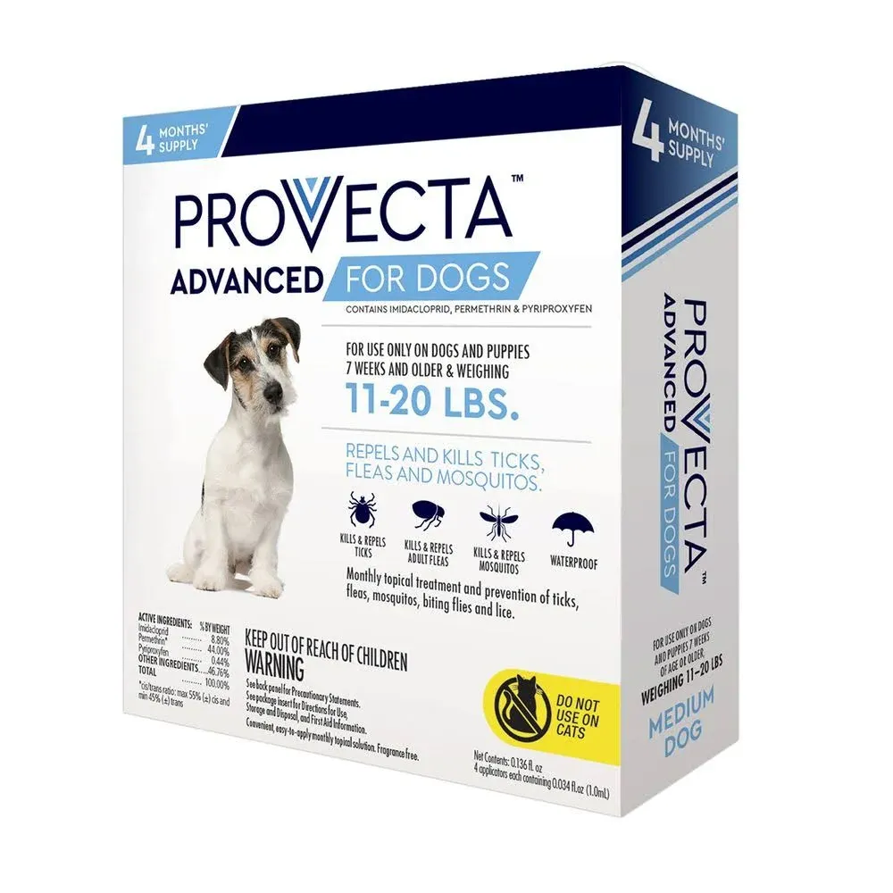 Provecta 4 Doses Advanced for Dogs Medium/11-20 lb