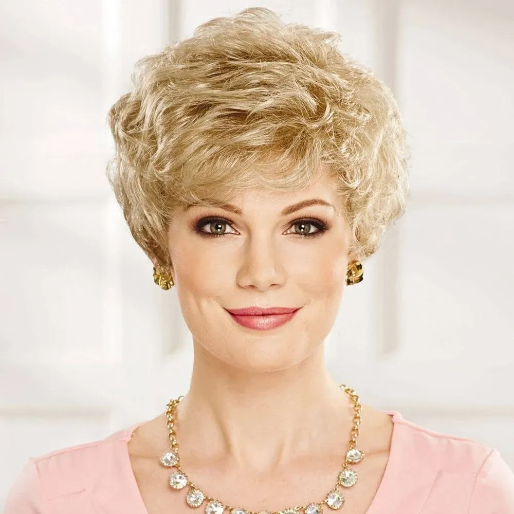 Paula Young Celebrity WhisperLite Wig Short, Natural-Looking, Versatile Layered Wig That Can Be Worn Smooth, Full, Even Wildly Tousled/Multi-tonal Shades of Blonde, Silver, Brown, and Red