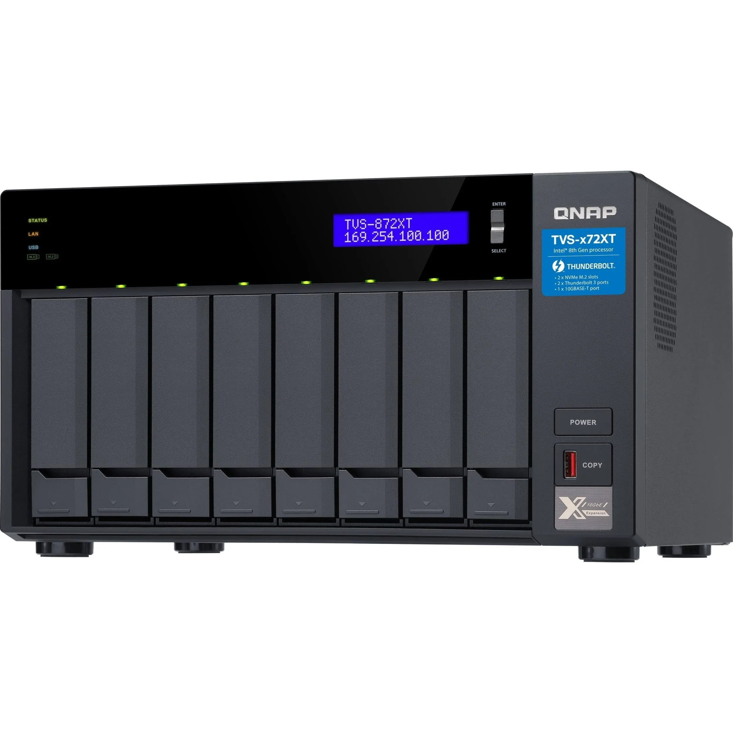 QNAP TVS-872XT-I5-16G SAN/NAS/DAS Storage System - Intel Core i5 i5-84