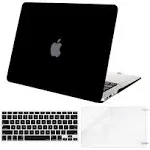 Mosiso Plastic Hard Case with Keyboard Cover with Screen Protector for MacBook Air 13 inch (Models: A1369 and A1466), Black