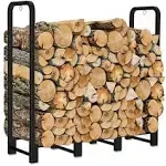 Artibear Firewood Rack Stand 4ft Heavy Duty Logs Holder for Outdoor Indoor Fireplace Metal Wood Pile Storage Stacker Organizer