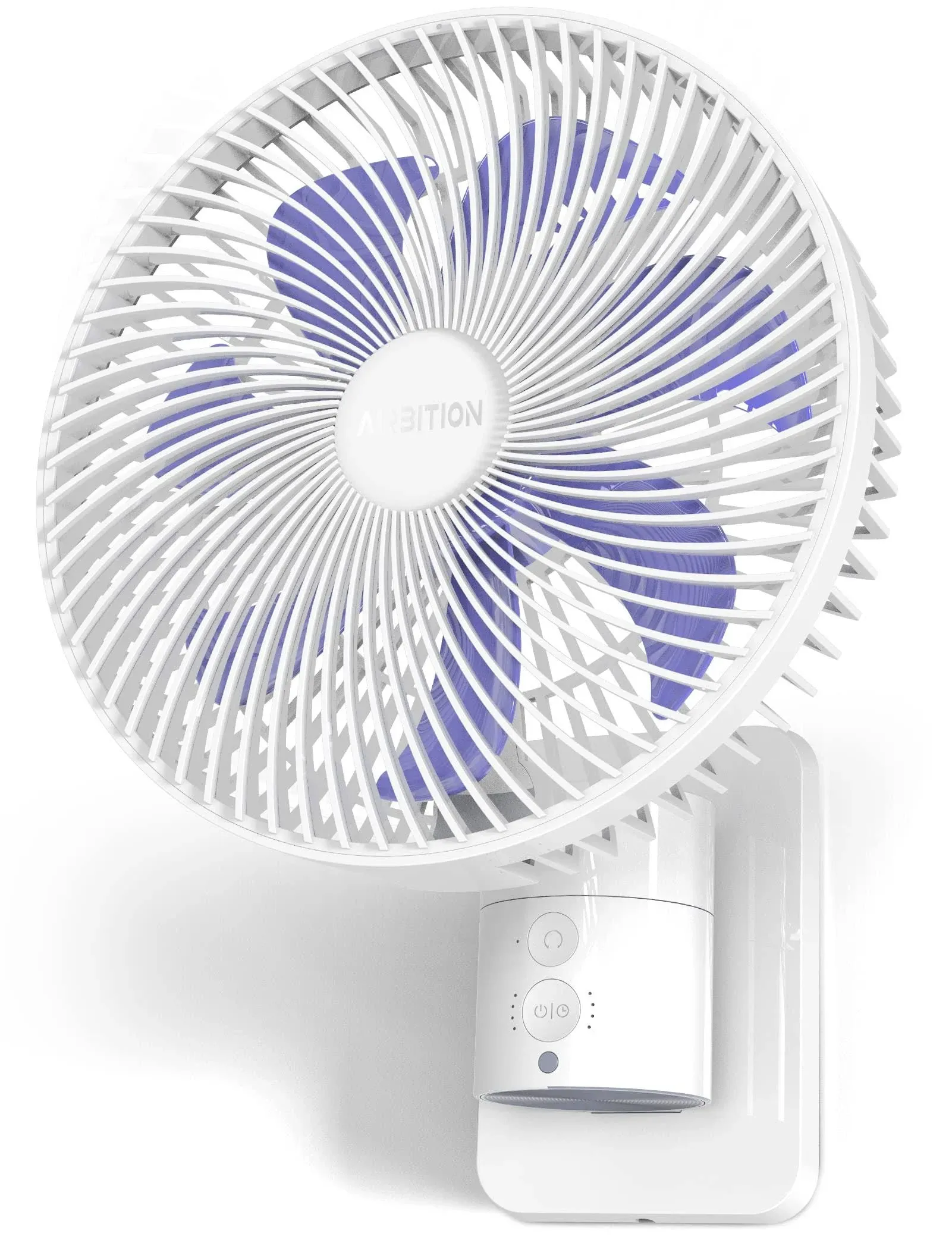 Devitco Compact 8-Inch Wall Mount Fan with Remote Control