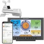 AcuRite Iris (5-in-1) Home Weather Station with Wi-Fi Connection to Weather Underground with Temperature, Humidity, Wind Speed/Direction, and Rainfall (01540M) , Black