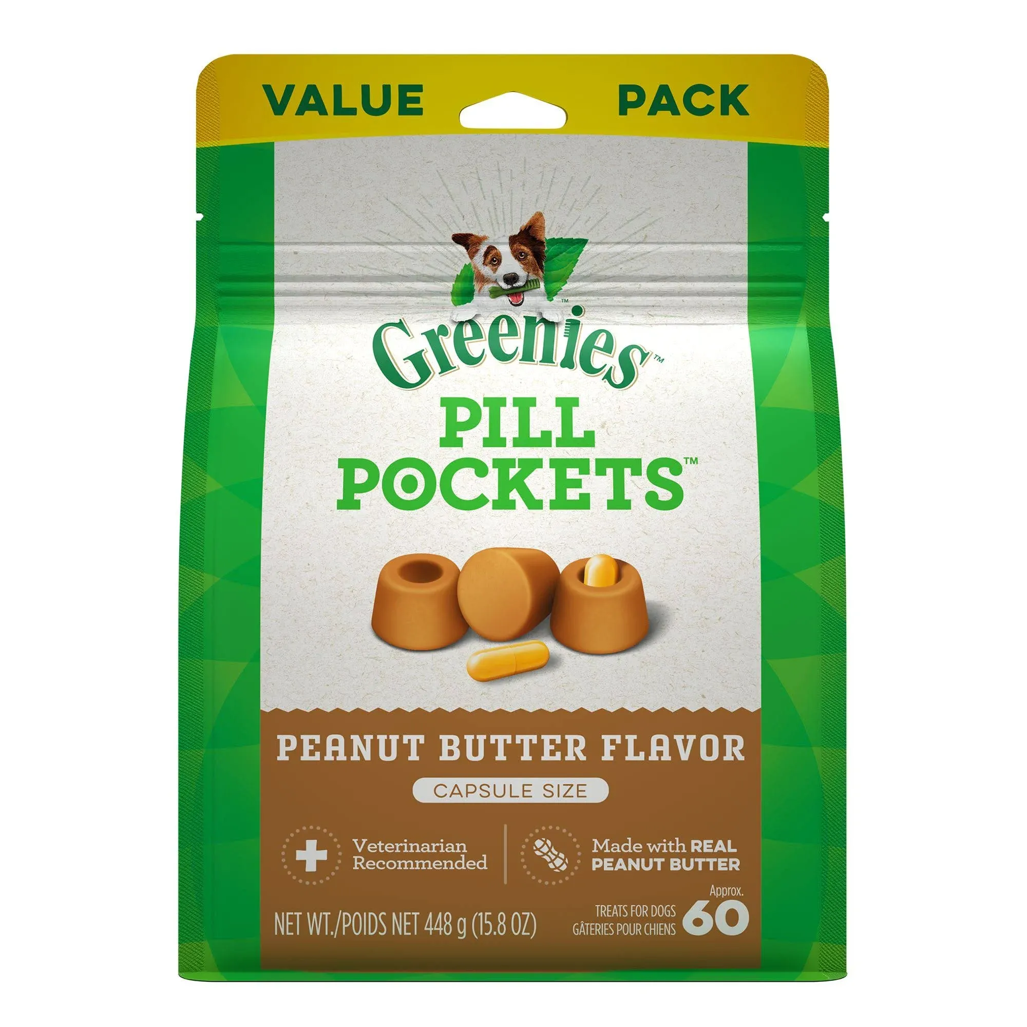 Greenies Chicken Flavored Capsule Pill Pockets, 60 Count