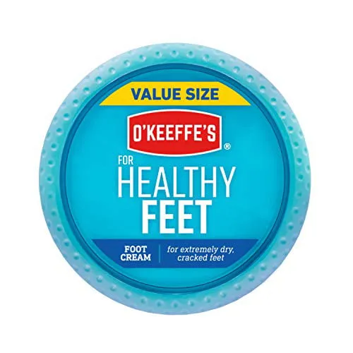 O'Keeffe's for Healthy Feet Foot Cream; Guaranteed Relief for Extremely Dry; Cracked Feet; Instantly Boosts Moisture Levels; 6.4 Ounce JAR; Value