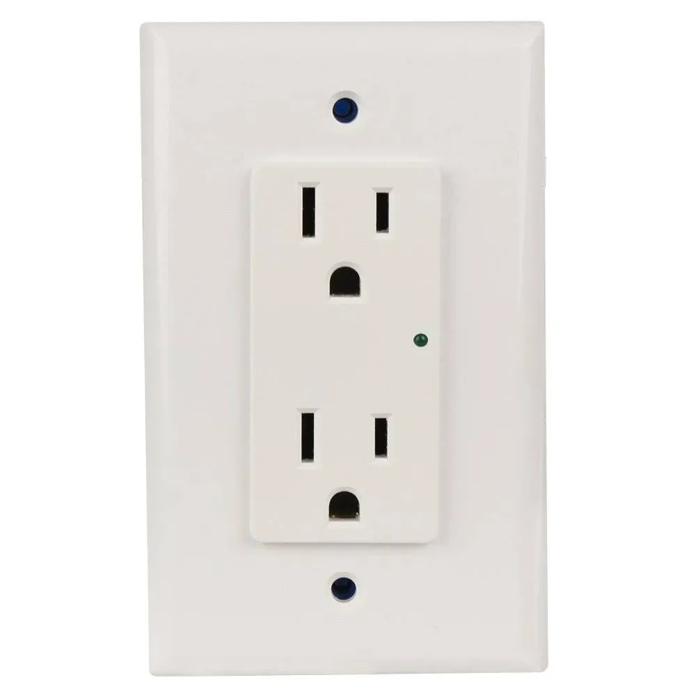 Power Series In-Wall Single Gang Surge Protector w/Retrofit Backbox, 1800 Joules, White