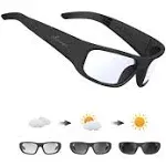 Oho Smart Glasses,Polarized Sunglasses with Bluetooth Speaker,Athletic/Outdoor UV Protection and Voice Control,Unisex(Transitional Lens)