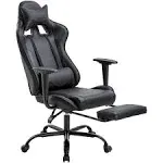 BestOffice Office Chair PC Gaming Chair Ergonomic Desk Chair Executive PU Leather Computer Chair Lumbar Support with Footrest Modern Task Rolling