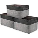 Awekris Large Storage Basket Bin Set 3-Pack Storage Cube Box