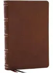 Nkjv, Single-Column Reference Bible, Verse-By-Verse, Genuine Leather, Brown, Red Letter, Comfort Print [Book]