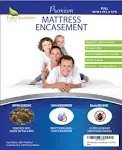 Full Size Mattress Protector Bedbug Waterproof Zippered Cover Hypoallergenic Premium Quality Encasement White