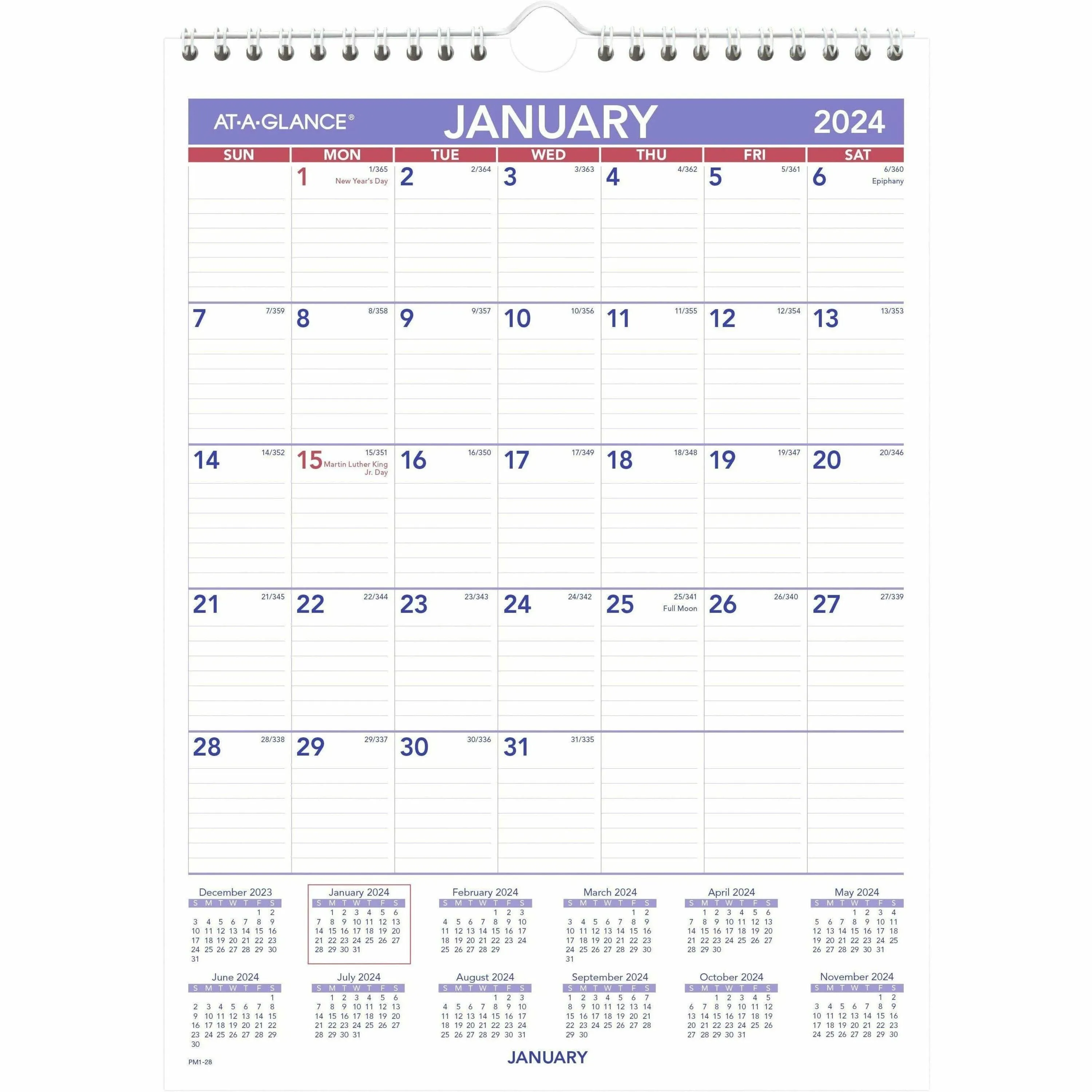 AT-A-GLANCE Monthly Wall Calendar PM1-28