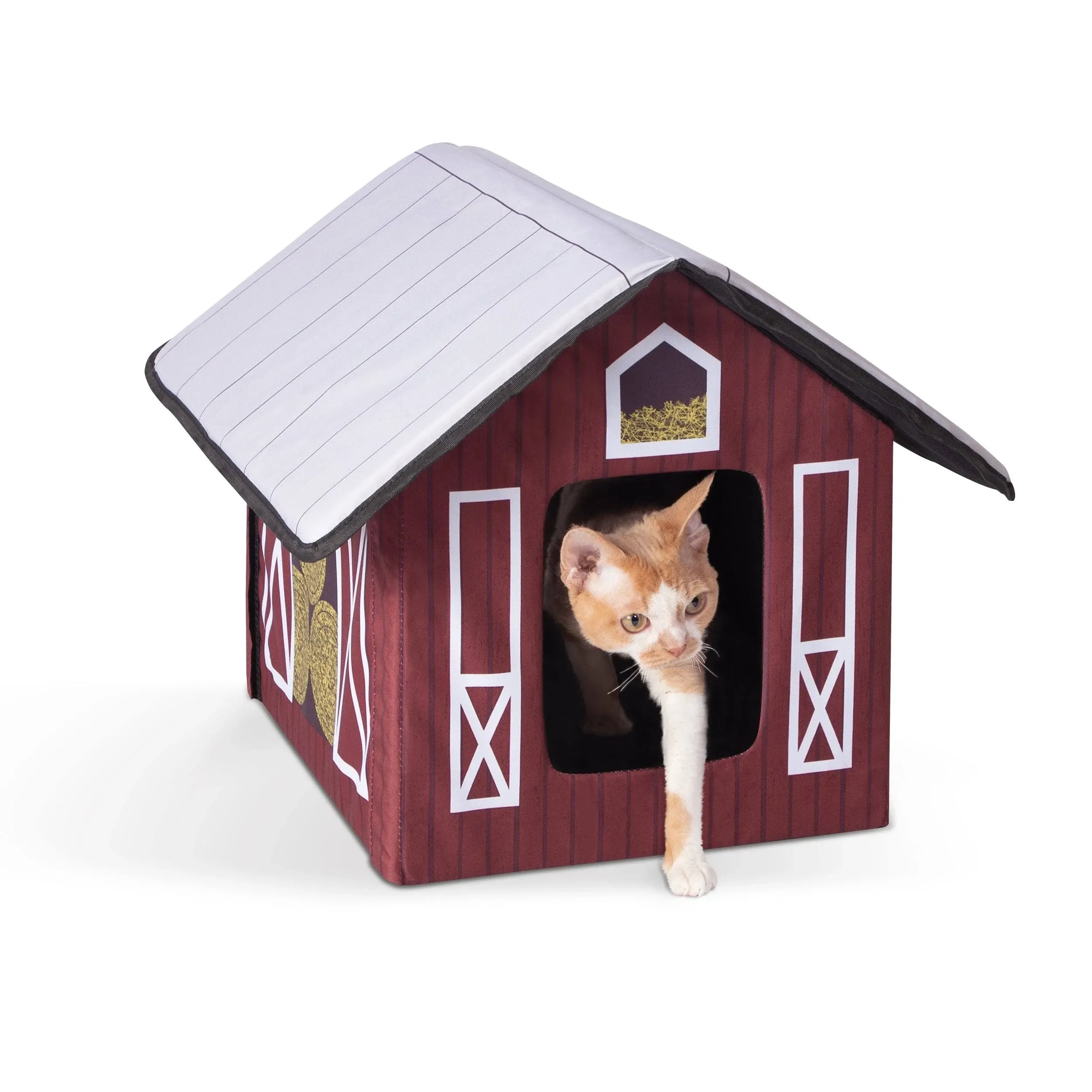 K&H Pet Products Outdoor Unheated Kitty House Cat Shelter, Barn