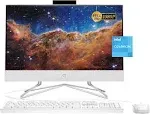 HP 2022 Newest All-in-One Desktop 21.5" FHD Display Intel Celeron J4025 Processor 32GB Ram 2TB PCIe SSD Webcam WiFi HDMI RJ-45 Wired Keyboard&Mouse