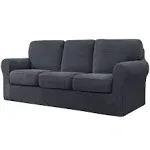 CHUN YI 7 Piece Stretch Sofa Cover, 3 Seater Couch Slipcover with Three Separate