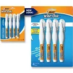 BIC - Wite-Out Shake 'N Squeeze Correction Pen, 8 mL, White, 4/Pack