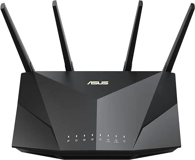 ASUS RT-AX5400 双频 WiFi 6 可扩展路由器，包含终身互联网安全、即时保护、高级家长控制、内置 VPN、兼容 AiMesh、游戏和流媒体、智能家居