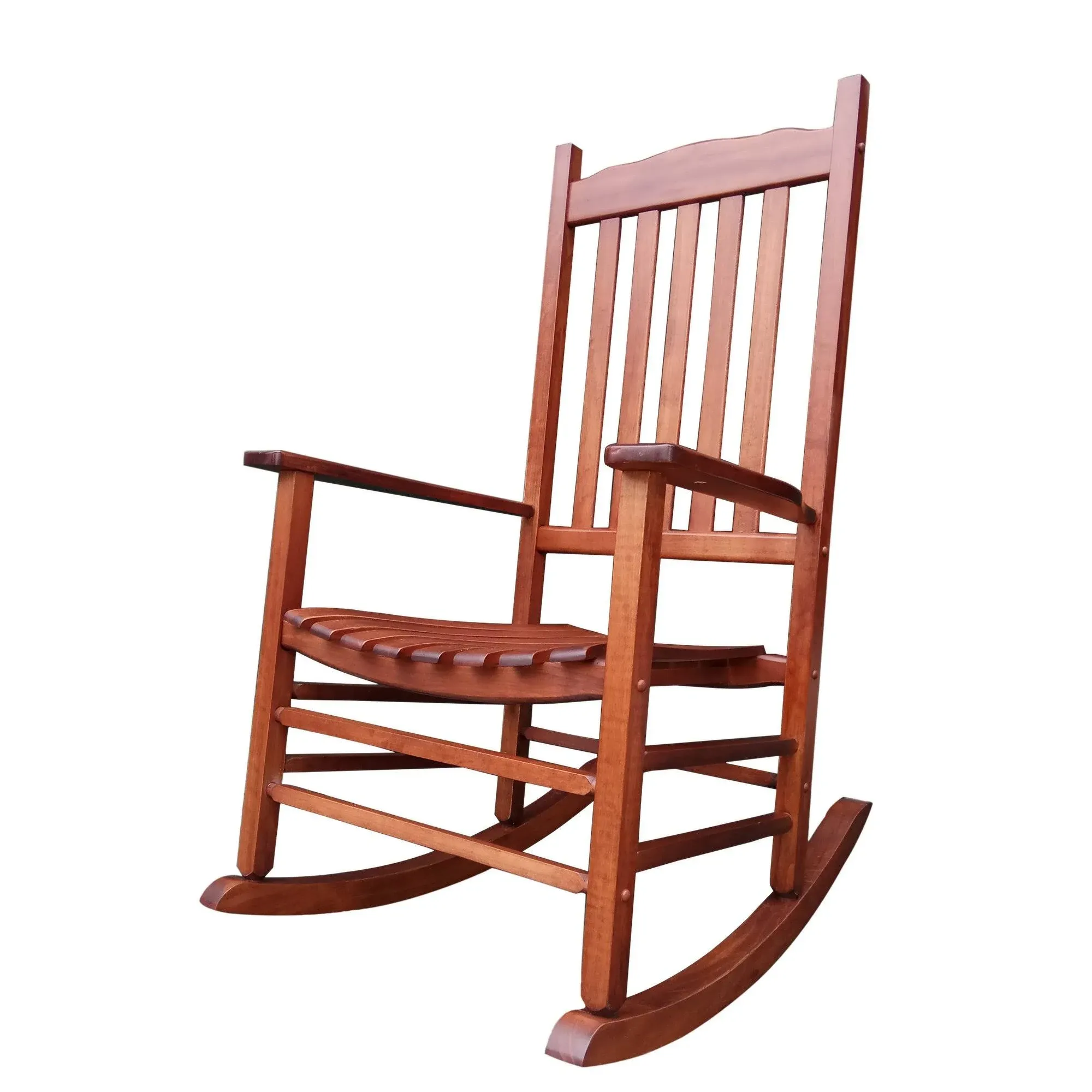 Northbeam Solid Acacia Hardwood Outdoor Patio Slatted Back Rocking Chair Grey