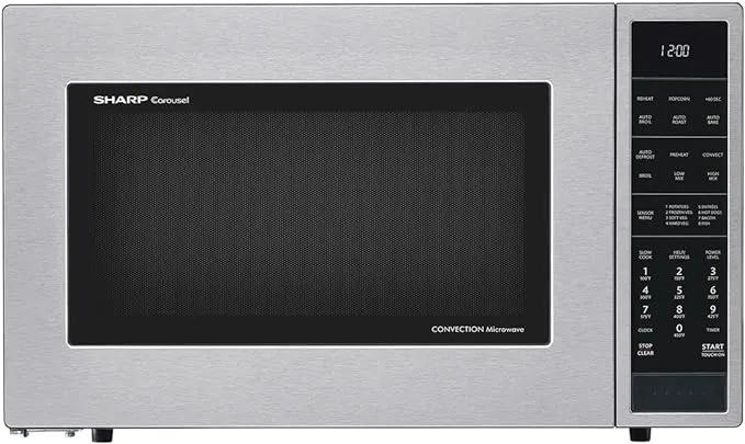 Sharp Carousel Countertop Convection + Microwave Oven 1.5 CU. FT. 900W with Matte White Finish