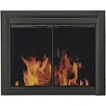 Pleasant Hearth Carlisle Fireplace Glass Door, Medium (CL-3001), Black