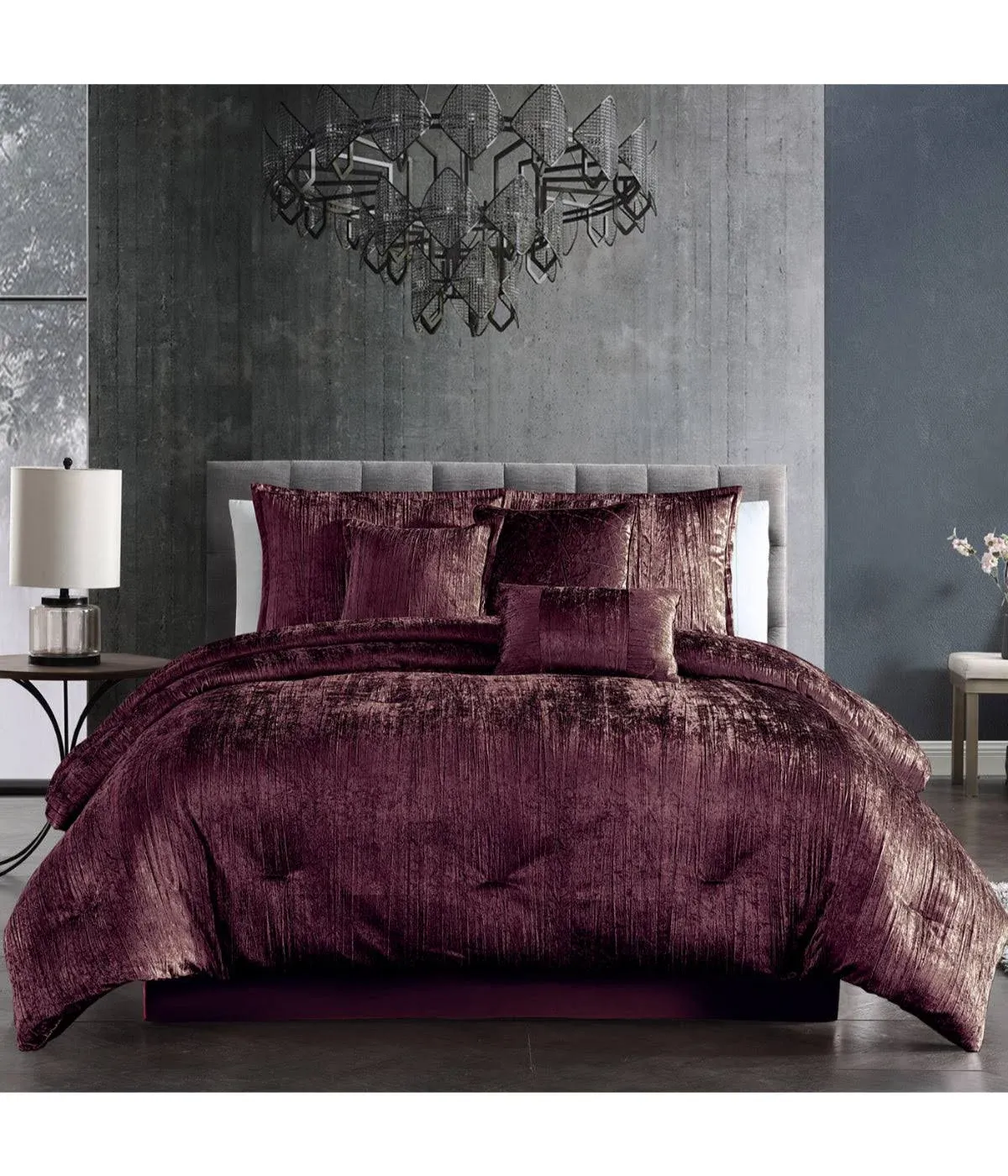 Riverbrook Home Turin King Plum 7 Piece Comforter 84503