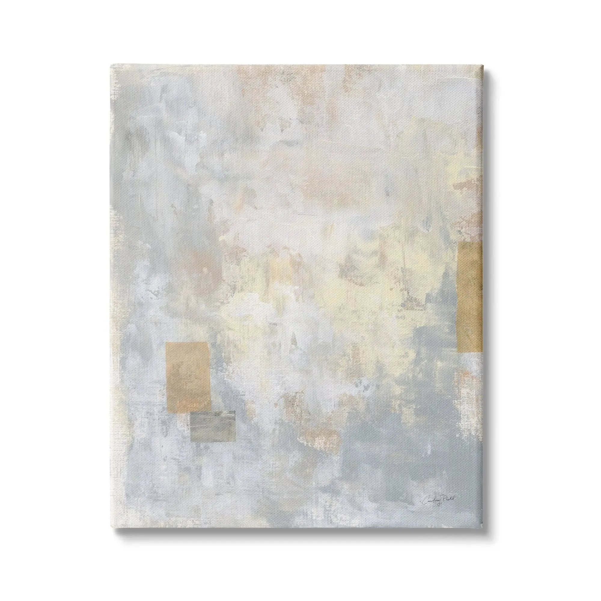 Stupell Industries Modern Abstract Painting Grey Brown Beige Square Shapes Canvas ...