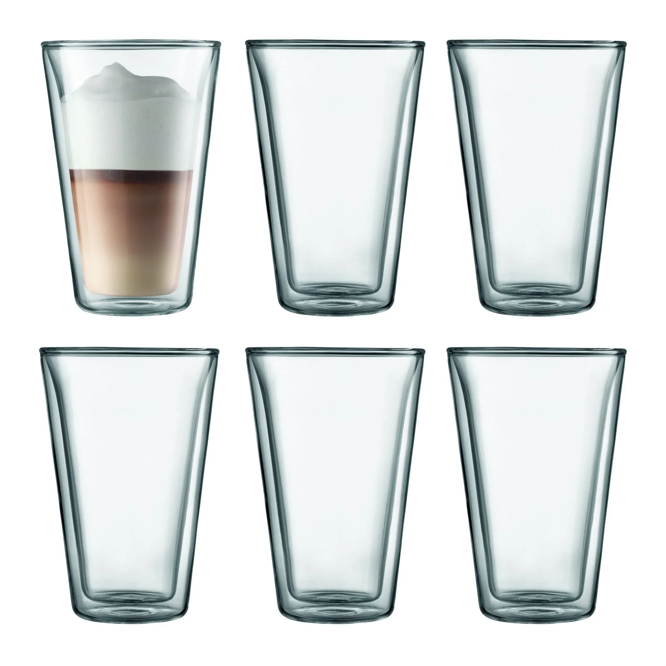 BODUM CANTEEN Double Wall Glass 40 cl, 6-pcs