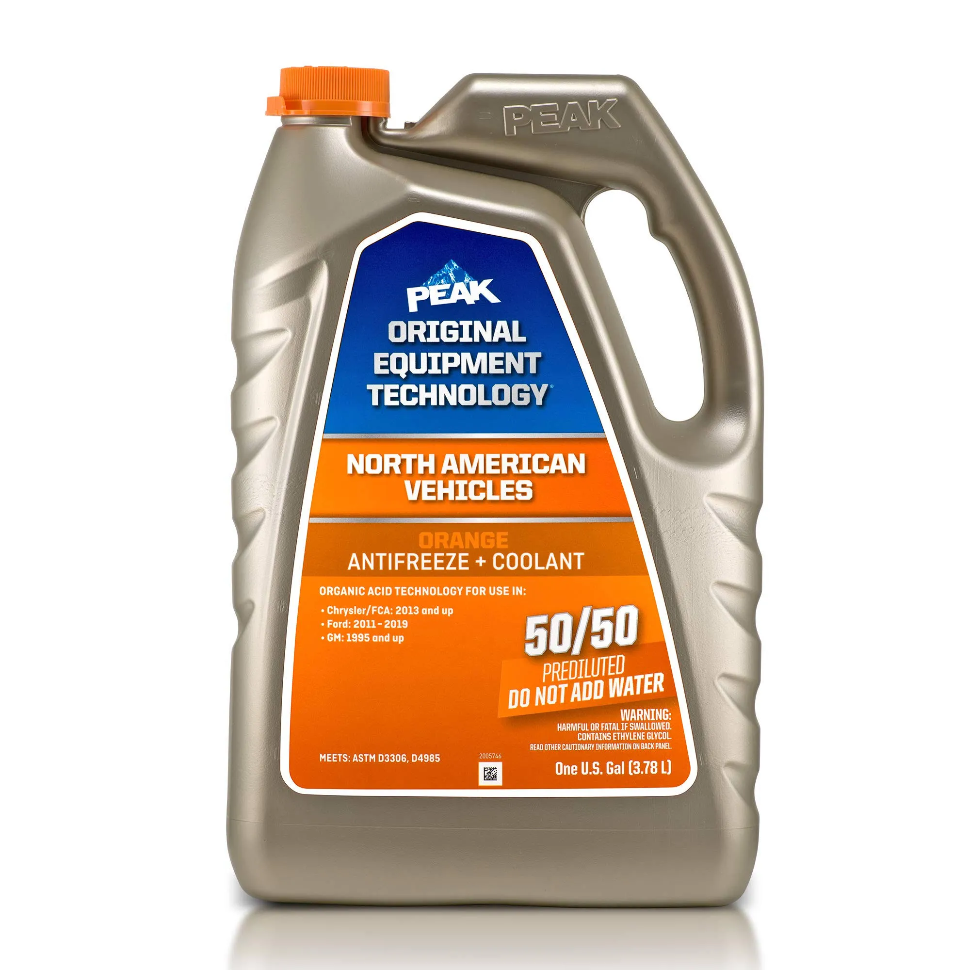 Peak NAOB53-01-GR Antifreeze Coolant, 1 gal. Sz, Orange