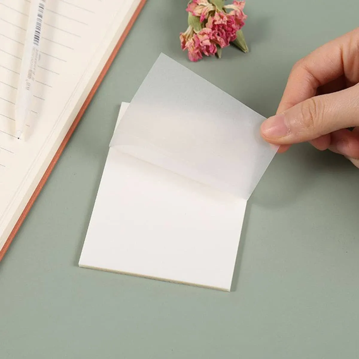 ucharmore Transparent Sticky Note Pads - 200 Sheets Translucent Sticky Notes ...