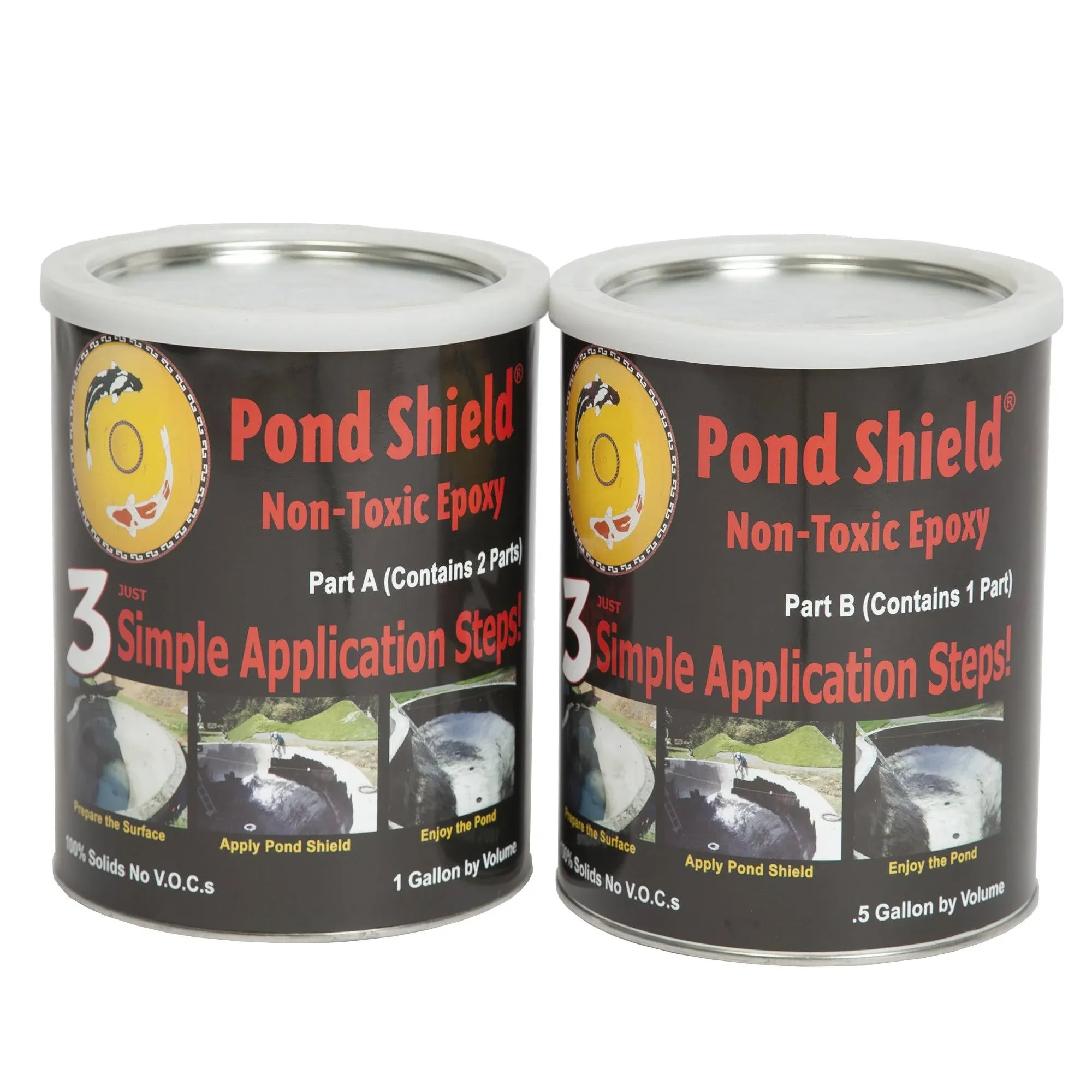 Pond Armor SKU-Dblue-GAL Delta Blue Pond Shield 1.5 Gallon Kit Non-Toxic Epoxy Coating