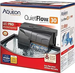 Aqueon QuietFlow Internal Aquarium Power Filter, AT30