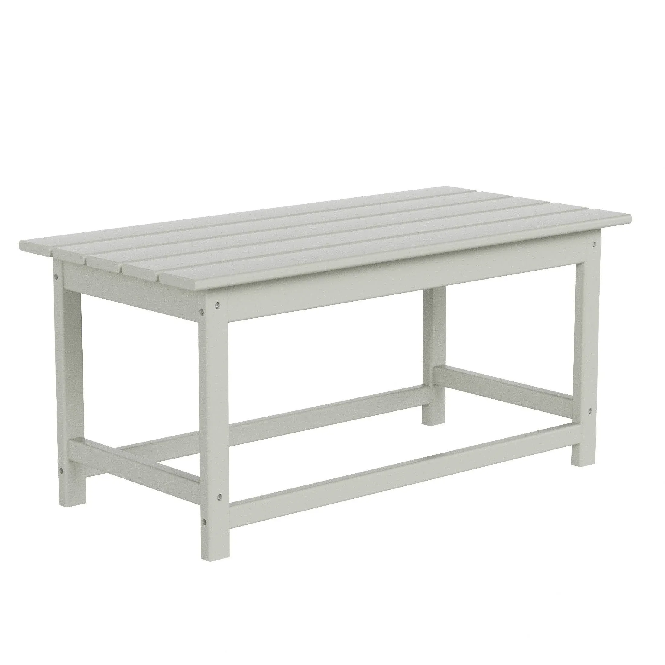 Polytrends Laguna Hdpe All Weather Outdoor Patio Rectangular Coffee Table