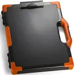 Officemate OIC Carryall Clipboard Storage Box, Letter/Legal Size, Black and Orange (83326)