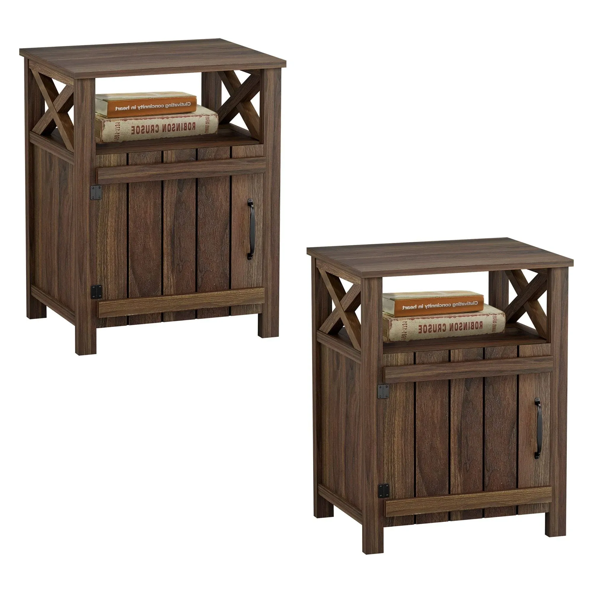 Farmhouse Nightstand Set of 2