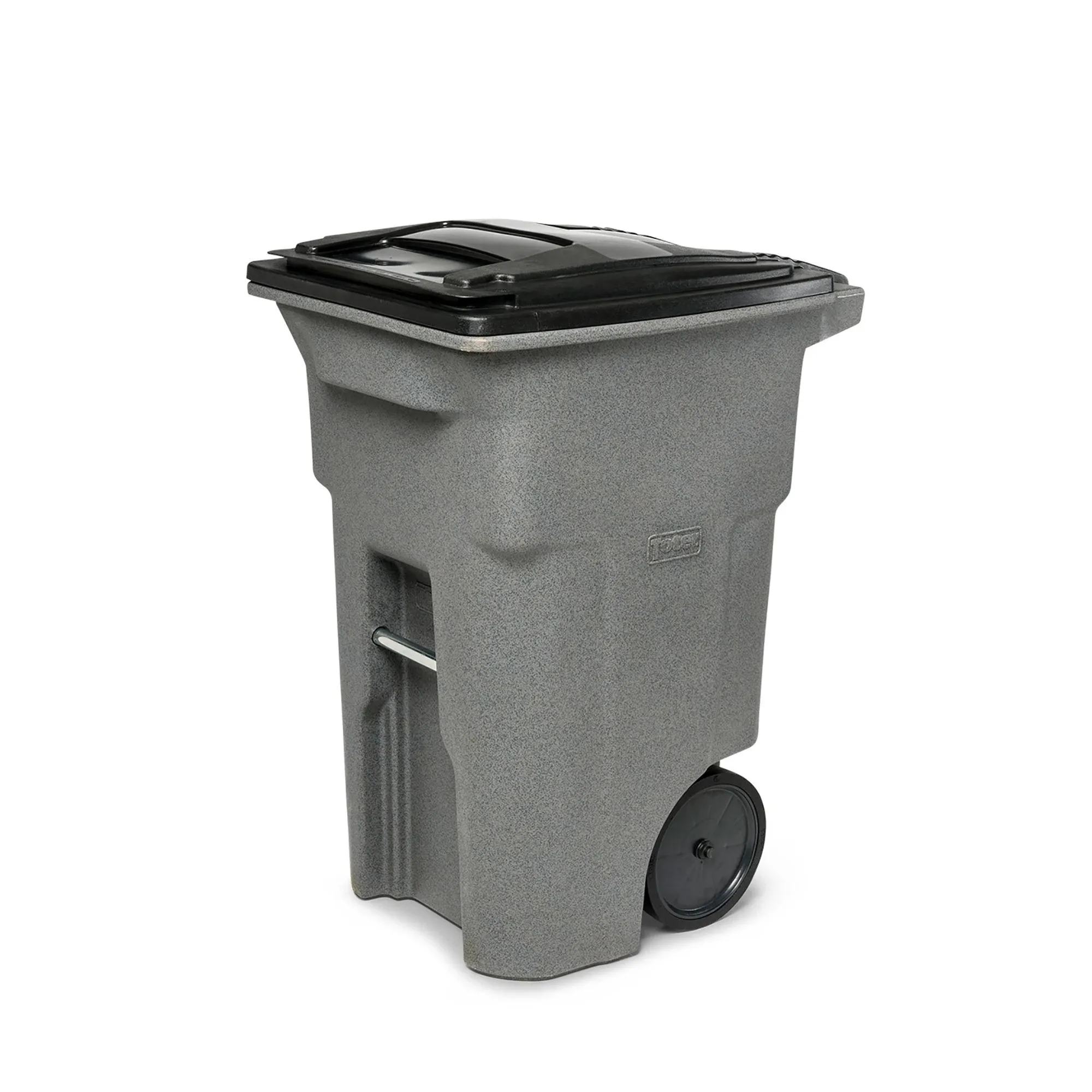 Toter Trash Can Black with Wheels & Lid