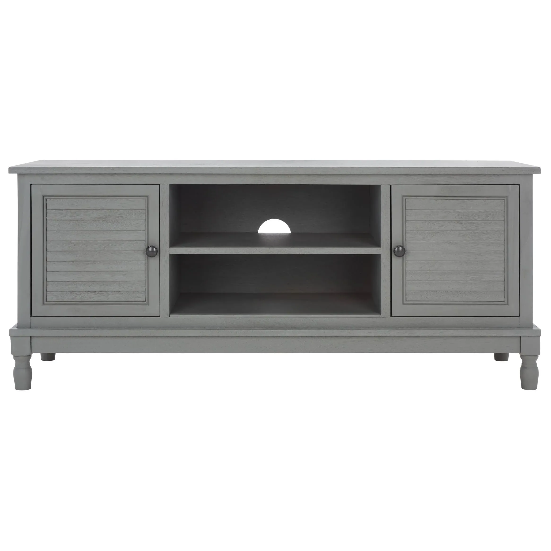 Tate 2 Door 1 Shelf Media Stand in Distressed Grey