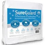 SureGuard Twin Size Mattress Protector - 100% Waterproof, Hypoallergenic - Premium Fitted Cotton Terry CoverSureGuard Twin Size Mattress Protector - 100% Waterproo…