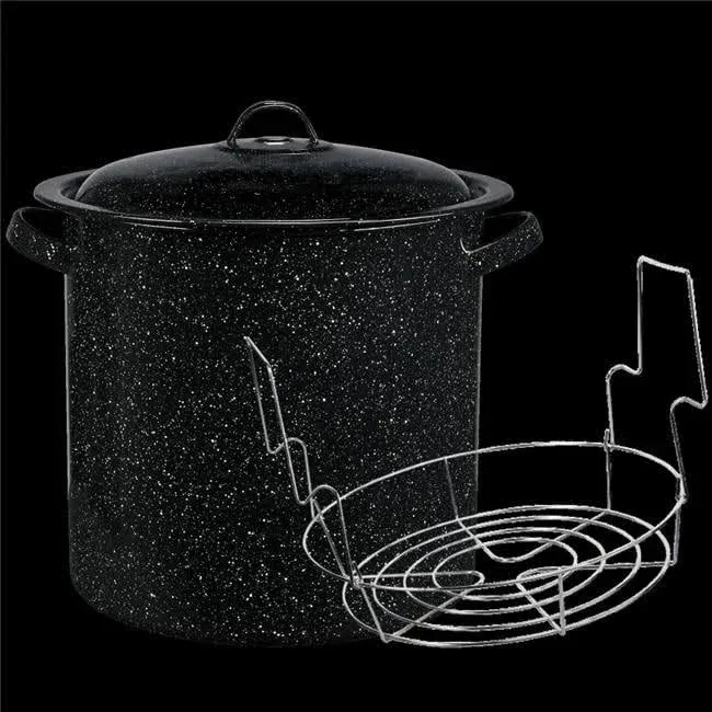 Alimento 15.5 qt. Water Bath Canner with Jar Rack, Black