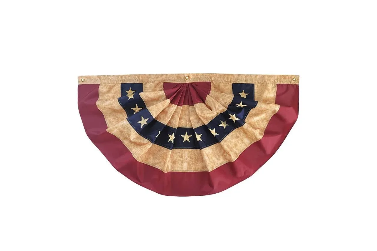 Briarwood Lane Tea Stained Patriotic Bunting USA 48" x 24"