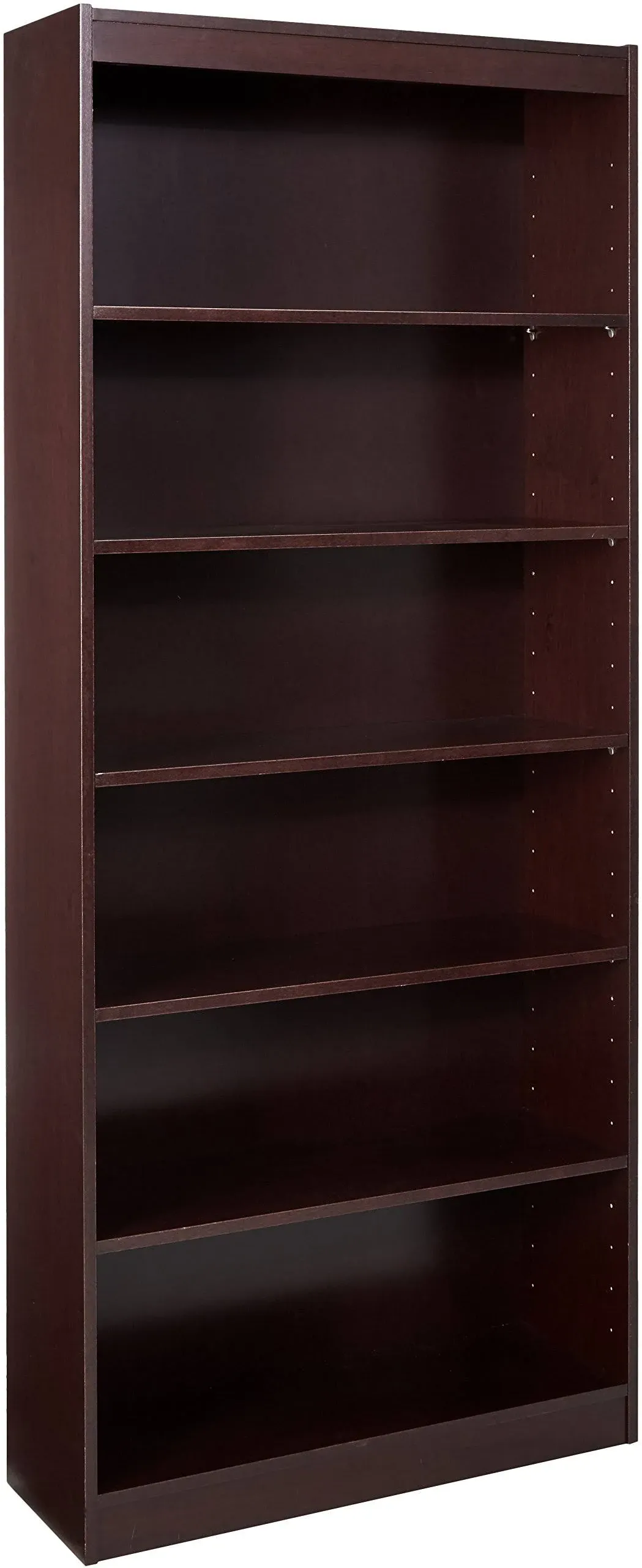 Lorell Panel End Hardwood Veneer Bookcase - 36&#034; X 12&#034; X 84&#034; - Wood - 6 X