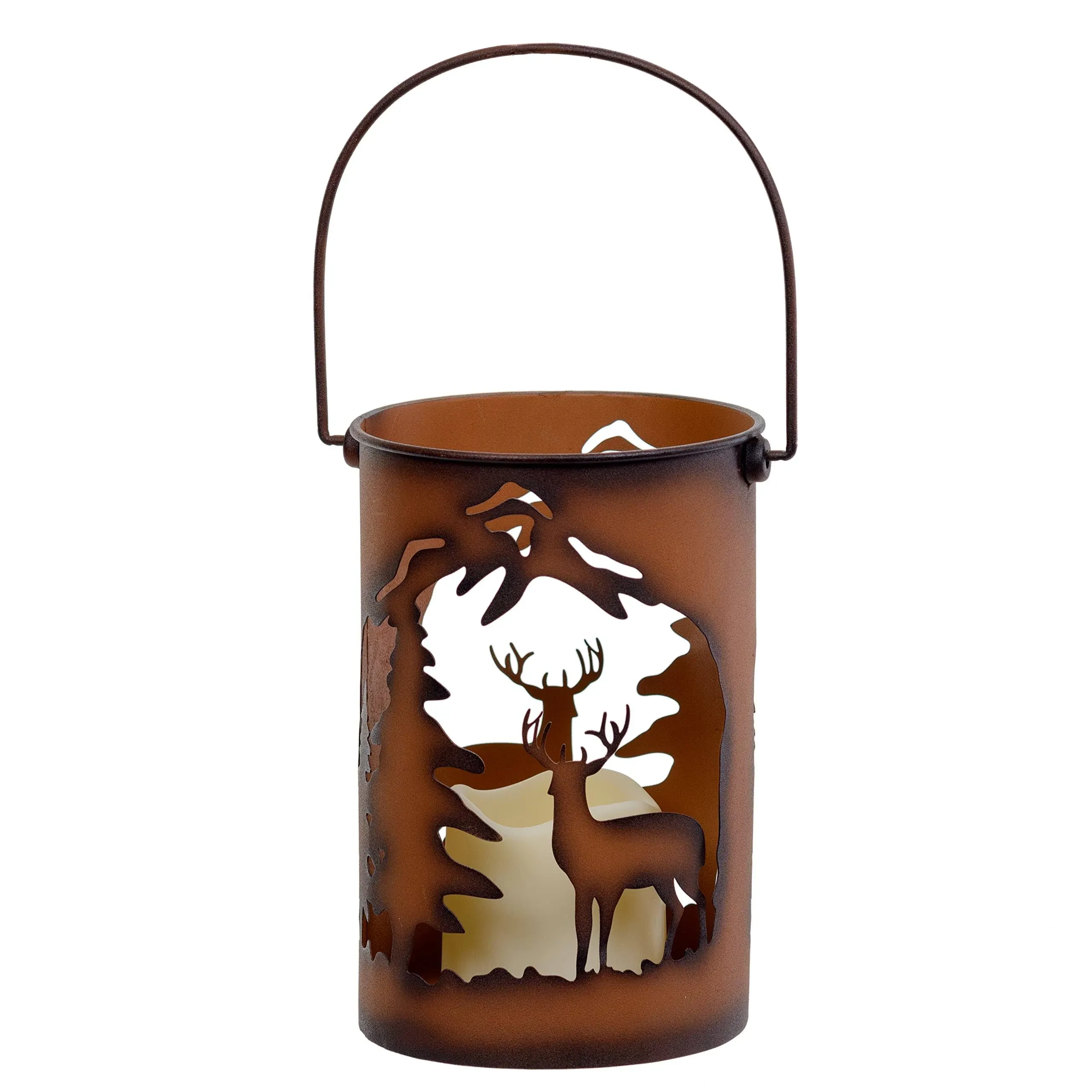 Pine Ridge Deer LED Candle Lantern Lights