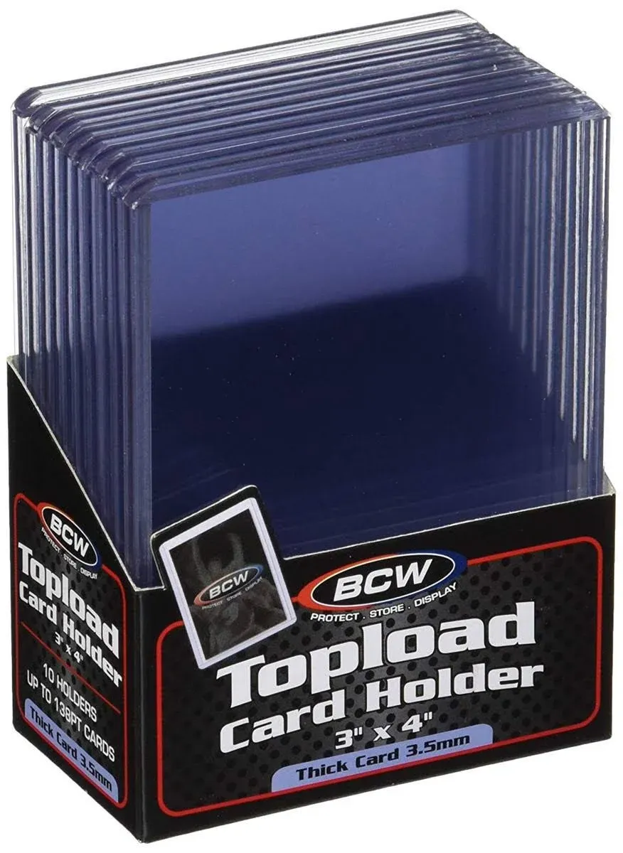 Thick 138PT Card Top Load Holder (Pack of 10), 3 x 4"