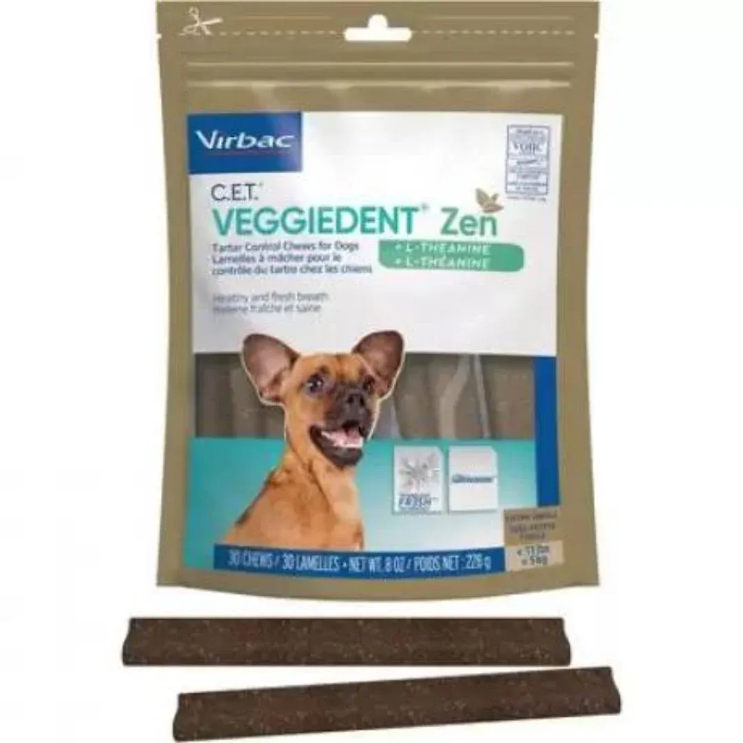 Virbac CET Veggiedent FR3SH Tartar Control Chews for Dogs, Small, Beef, 1.1 pounds