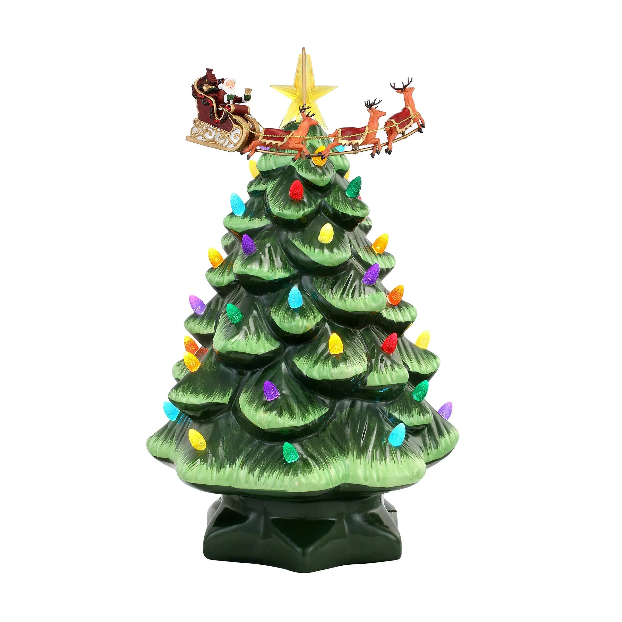 Mr. Christmas Animated Santa's Sleigh Nostalgic Tree