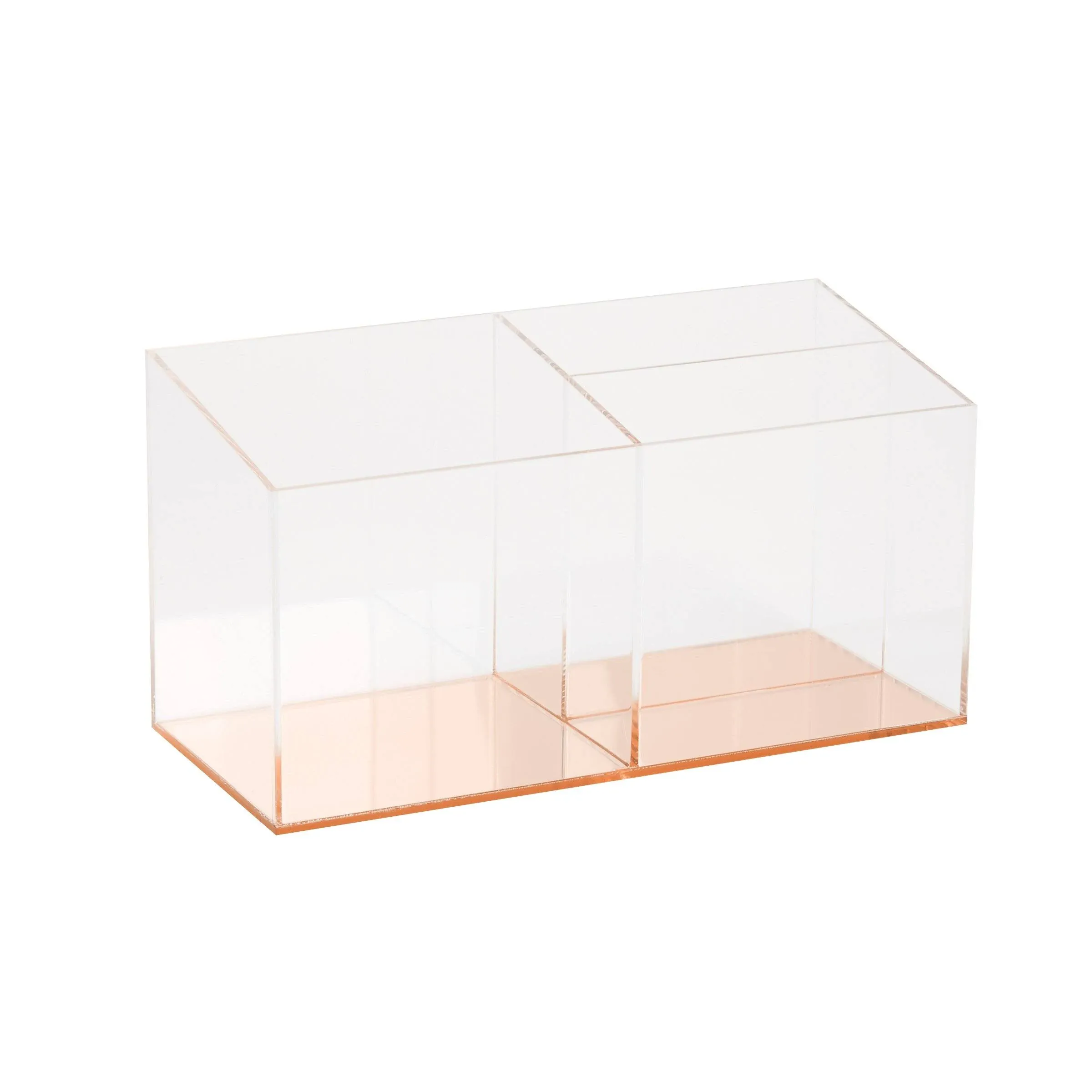 CR Gibson Divided Acrylic Desktop Organizer - Rose Gold Each