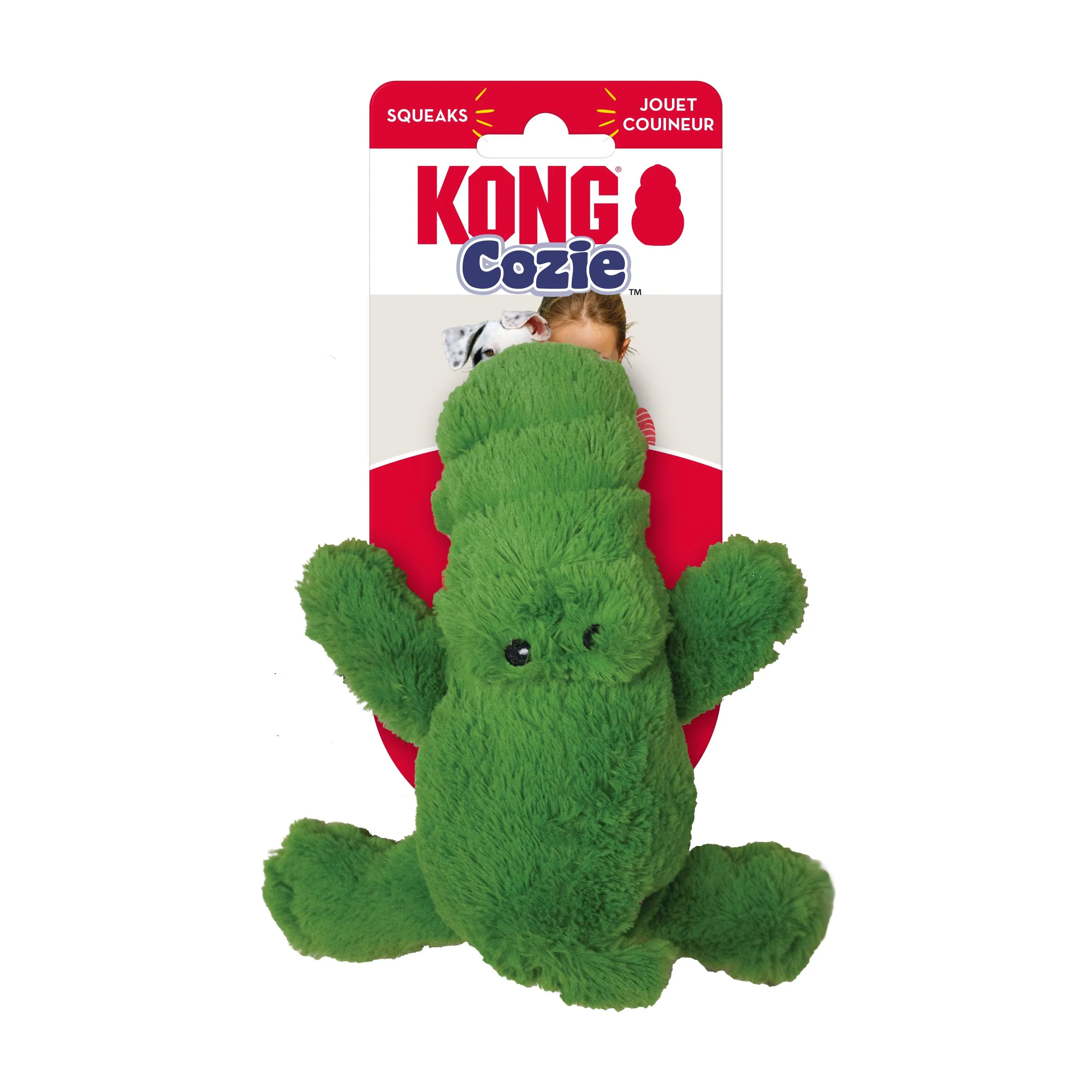 KONG Ali Alligator Cozie Plush Dog Toy