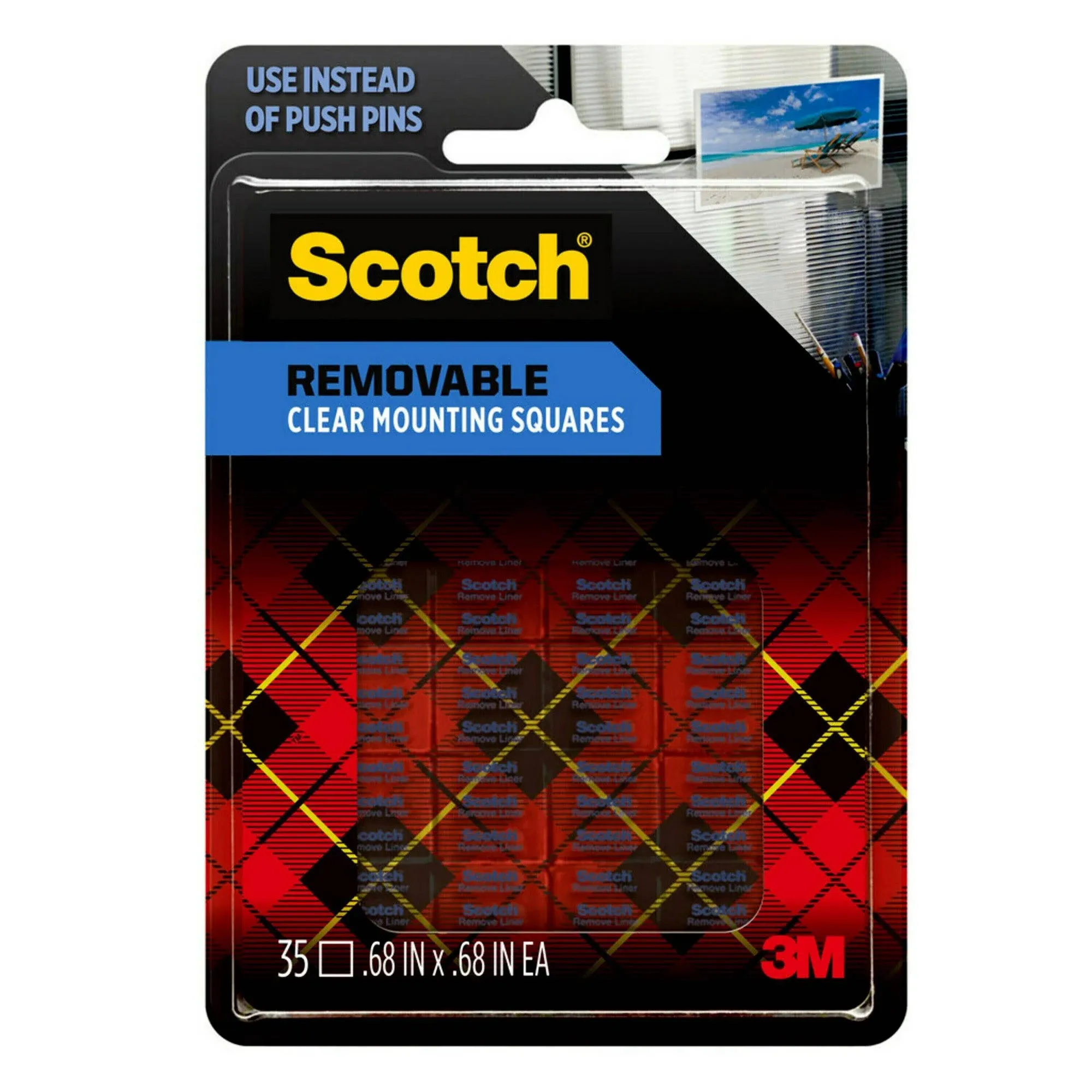 Scotch® Mounting Squares 859, 11/16 in x 11/16 in (17,2 mm x 17,2 mm) Clear