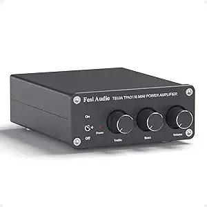 Fosi Audio 2 Channel Stereo Audio Amplifier Receiver Mini Hi-Fi Class D Integrated Amp for