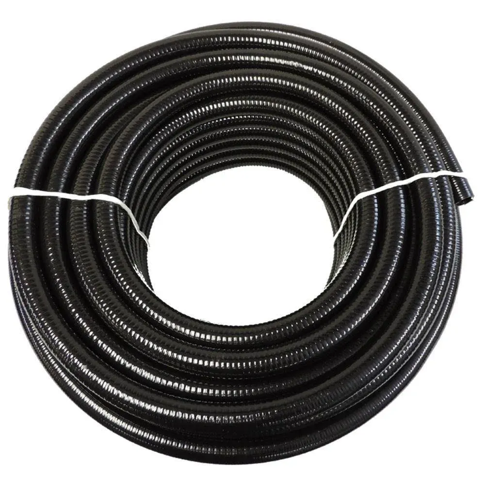 HydroMaxx BF114025 1-1/4"x25Ft Black Flexible PVC Pipe