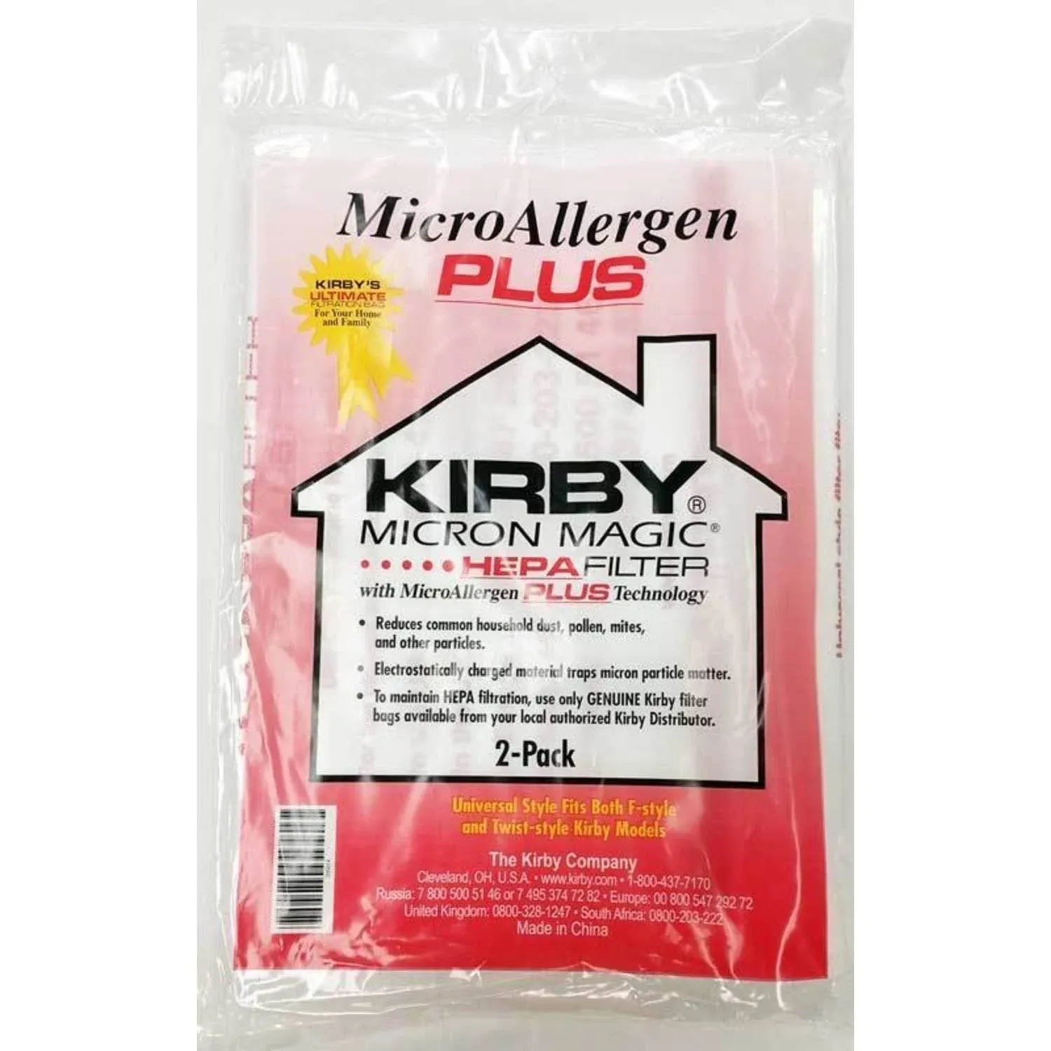 MicroAllergen Plus HEPA Filter Bags - 2 Pack